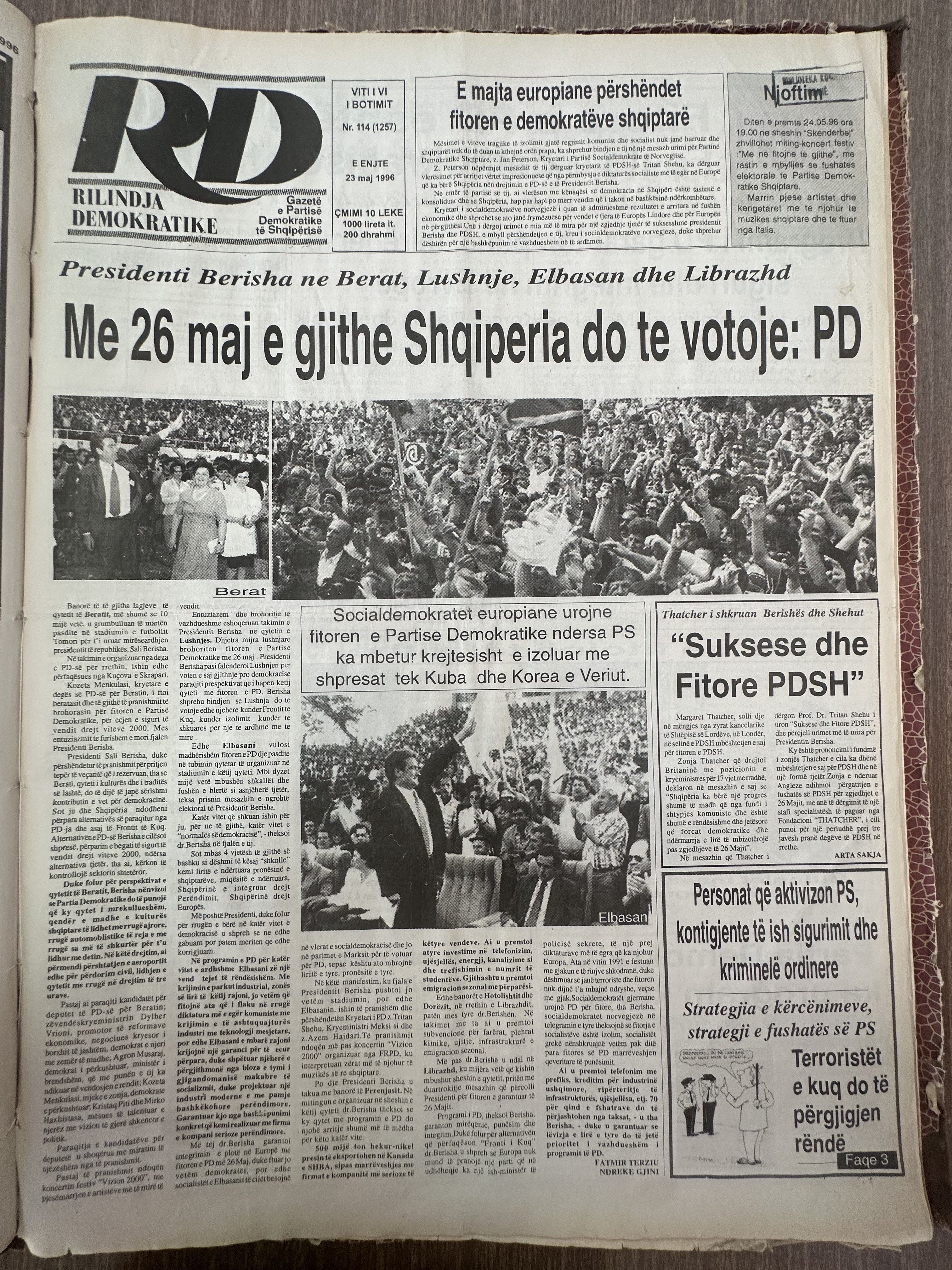 Rilindja Demokratike 1996-05-23